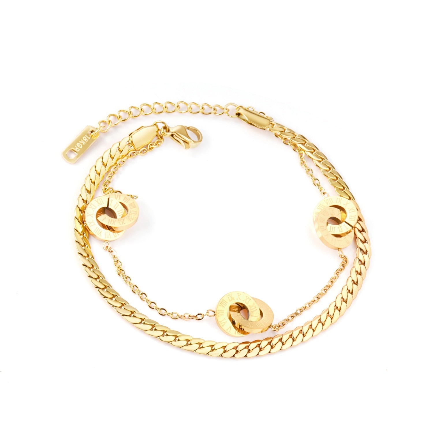 2022 Office Ladies Decor Heart Bracelets Charm Steel Gold Girls Chunky Chain Braclet For Women Valentines Gift Hand asonjewelry
